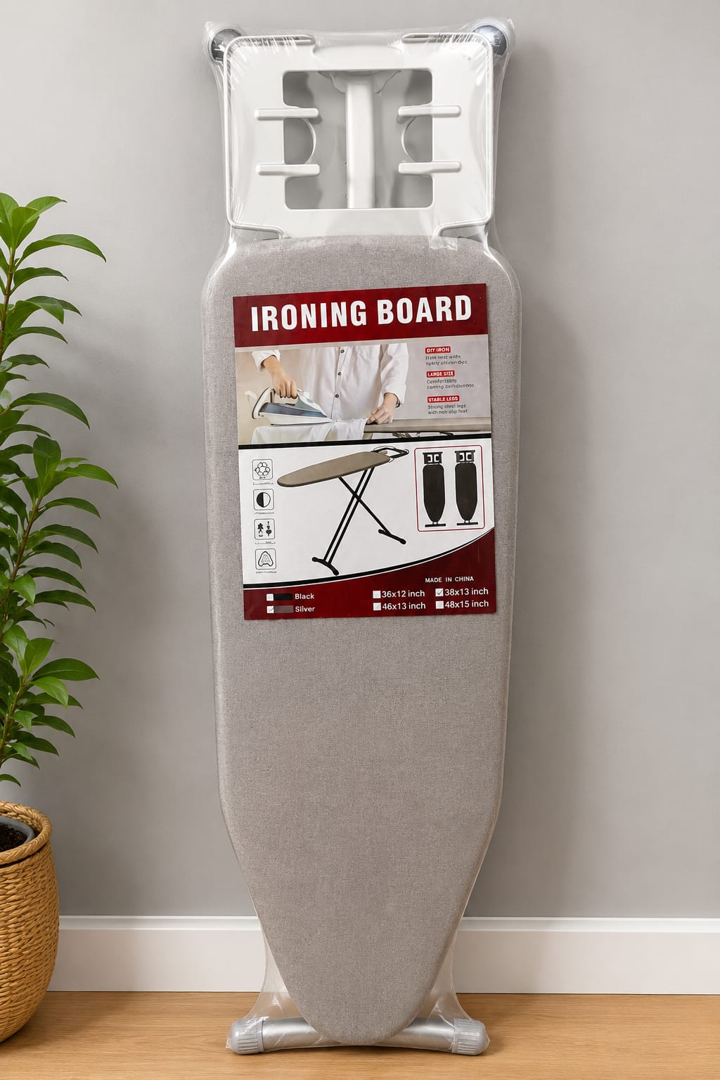 Heavy-Duty Metallic Foldable Ironing Board – Portable and Height-Adjustable Ironing Table with Sturdy Metal Frame, Space-Saving Folding Design for Home Laundry, Clothes Pressing and Everyday Household