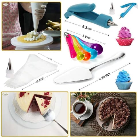 220-Piece Cake Decorating Set, Complete Baking and Pastry Decoration Kit with Multiple Accessories for Icing, Frosting, Cupcakes, Cookies and Homemade Cakes, Ideal for Beginners and Baking Enthusiasts