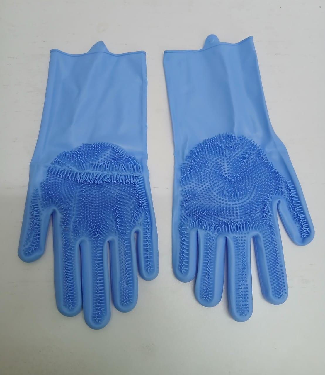 2 Pcs Silicone Washing Gloves – Reusable Household Cleaning Gloves for Washing Dishes, Kitchen Utensils, Bathroom Cleaning and General Home Chores, Flexible Hand Protection for Everyday Cleaning Tasks