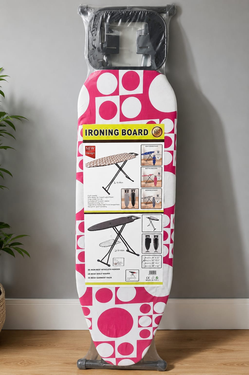 Heavy-Duty Metallic Foldable Ironing Board – Portable and Height-Adjustable Ironing Table with Sturdy Metal Frame, Space-Saving Folding Design for Home Laundry, Clothes Pressing and Everyday Household