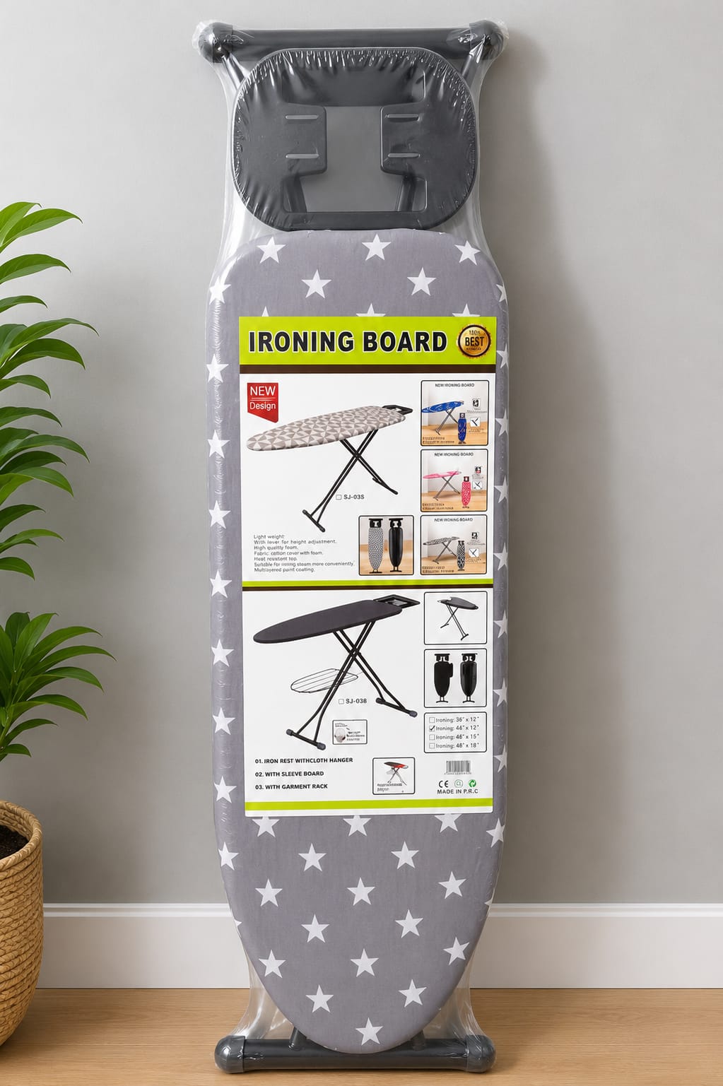 Heavy-Duty Metallic Foldable Ironing Board – Portable and Height-Adjustable Ironing Table with Sturdy Metal Frame, Space-Saving Folding Design for Home Laundry, Clothes Pressing and Everyday Household