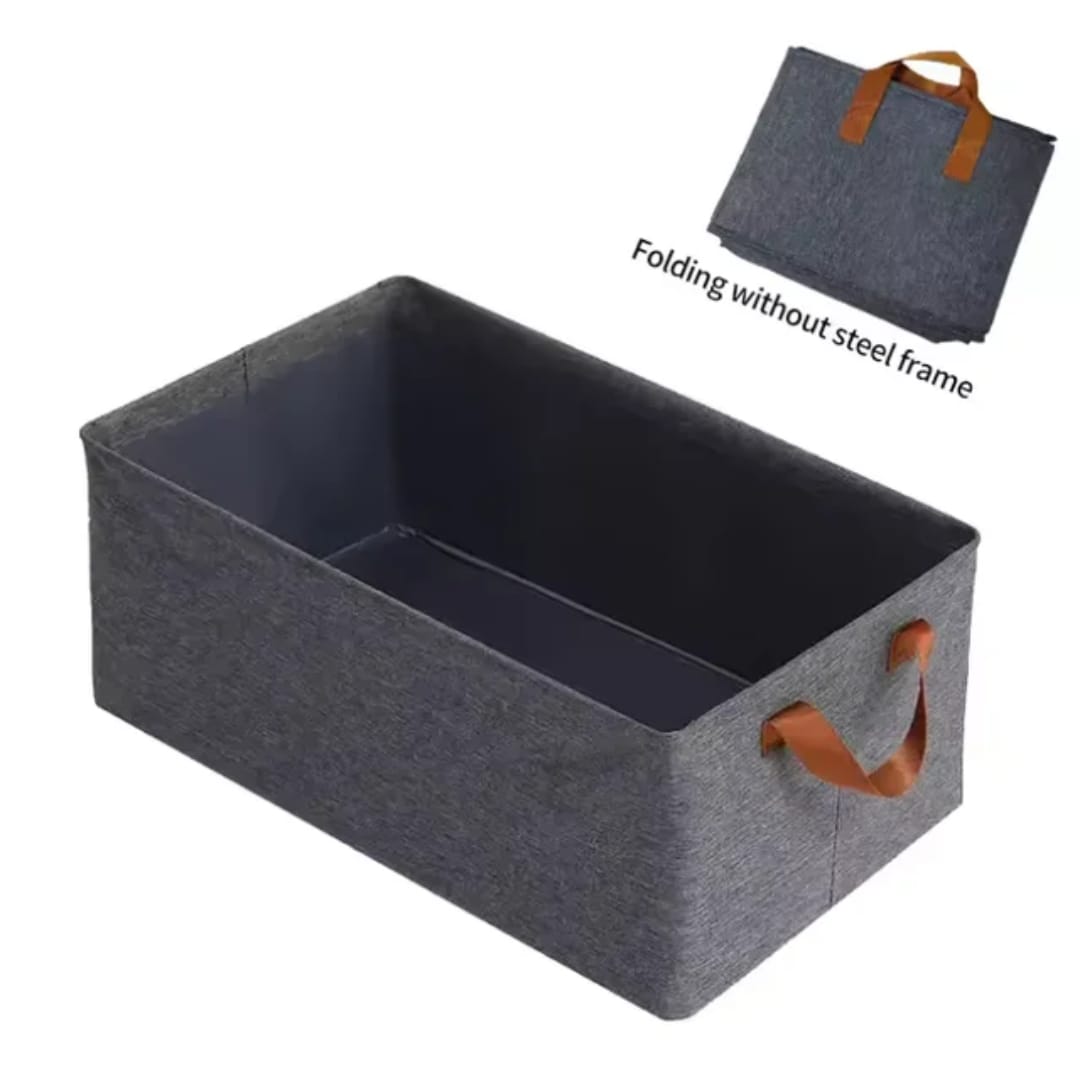 Foldable Wardrobe Organiser and Storage Box with Steel Frame, Non-Woven Fabric and PVC Storage Container for Clothes, Bedding and Household Items, Space-Saving Home Organisation Solution