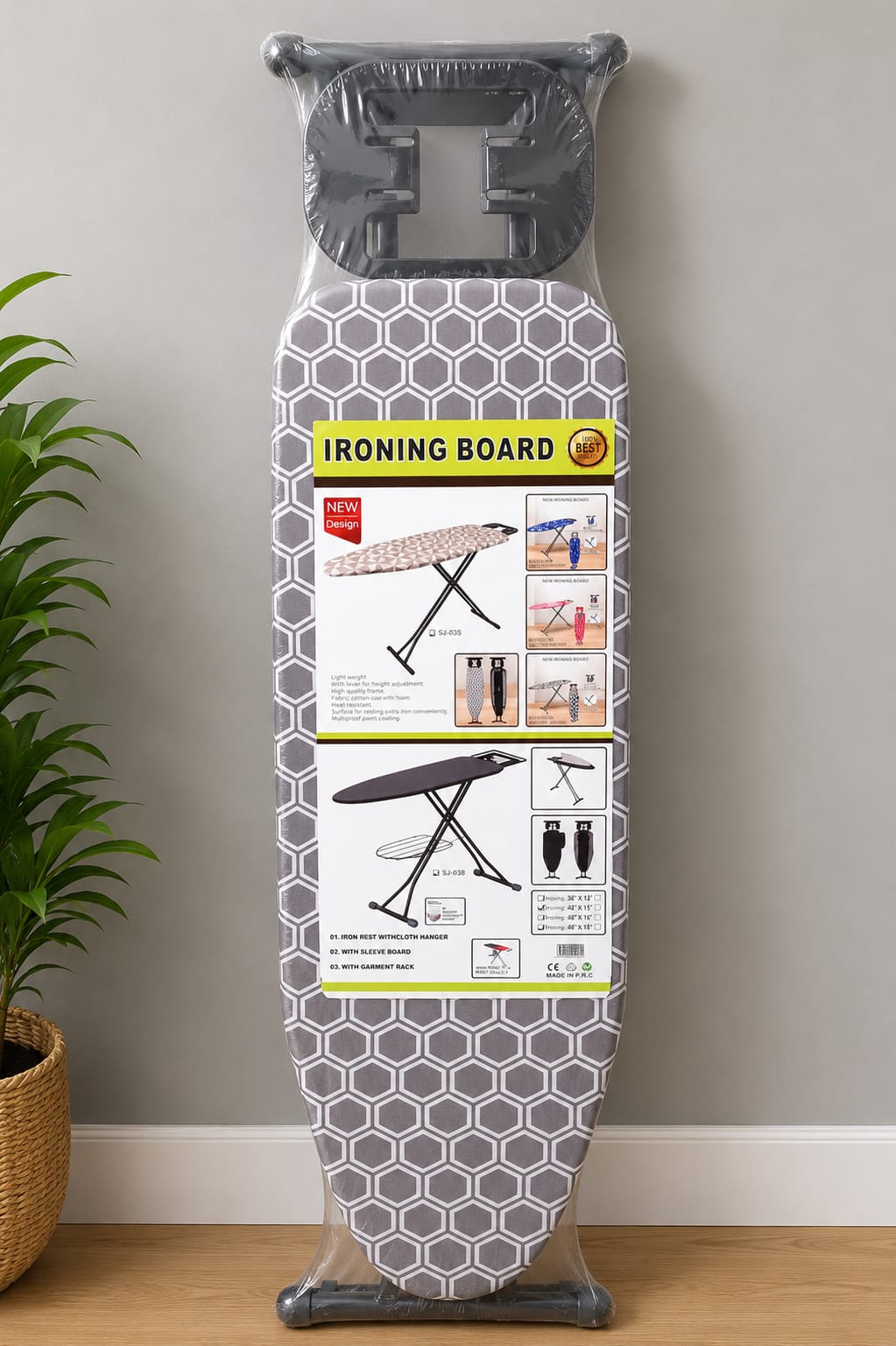 Heavy-Duty Metallic Foldable Ironing Board – Portable and Height-Adjustable Ironing Table with Sturdy Metal Frame, Space-Saving Folding Design for Home Laundry, Clothes Pressing and Everyday Household