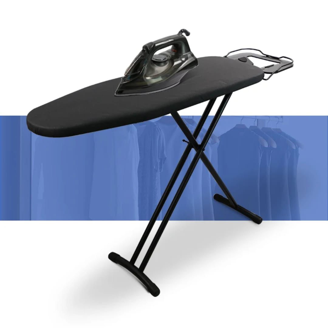 Heavy-Duty Metallic Foldable Ironing Board – Portable and Height-Adjustable Ironing Table with Sturdy Metal Frame, Space-Saving Folding Design for Home Laundry, Clothes Pressing and Everyday Household
