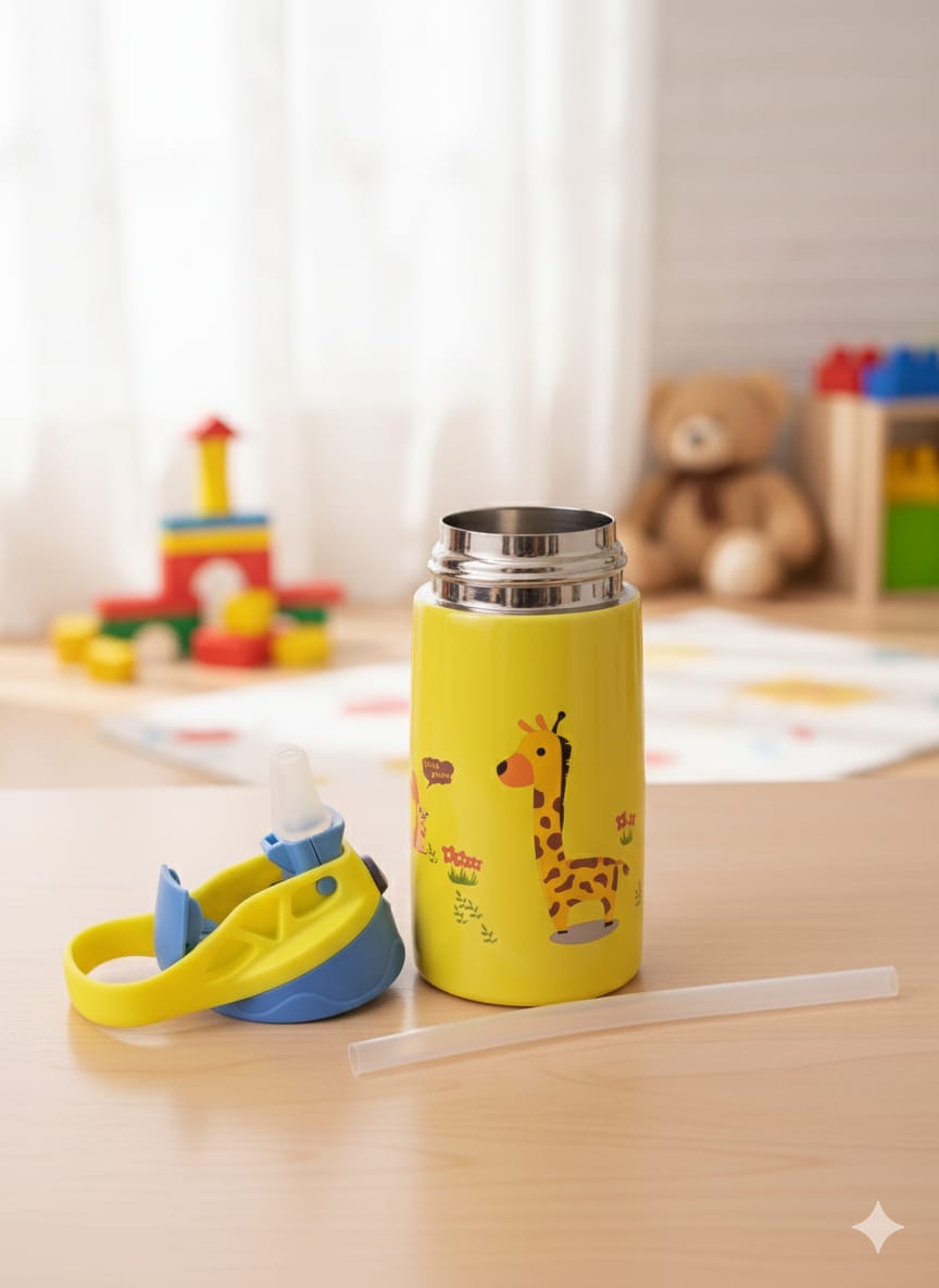 Happy Baby Insulated Portable Kitchen Baby Flask with Silicon Spout – 350ml Capacity for Keeping Milk, Food, or Drinks at Perfect Temperature On-the-Go