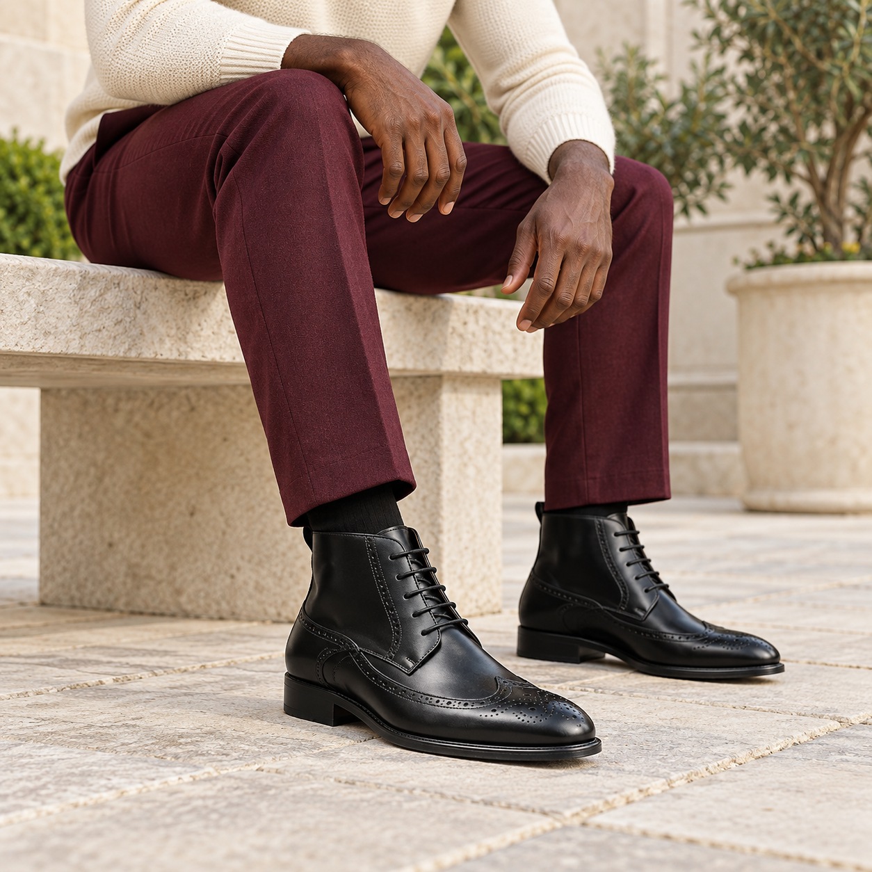 CLEARANCE SALE !!! Pure genuine Men cow leather boots groom shoes genuine leather official or casual can be worn with suits or casually for any occasion Brogue Shoes lace up Wingtip Shoes