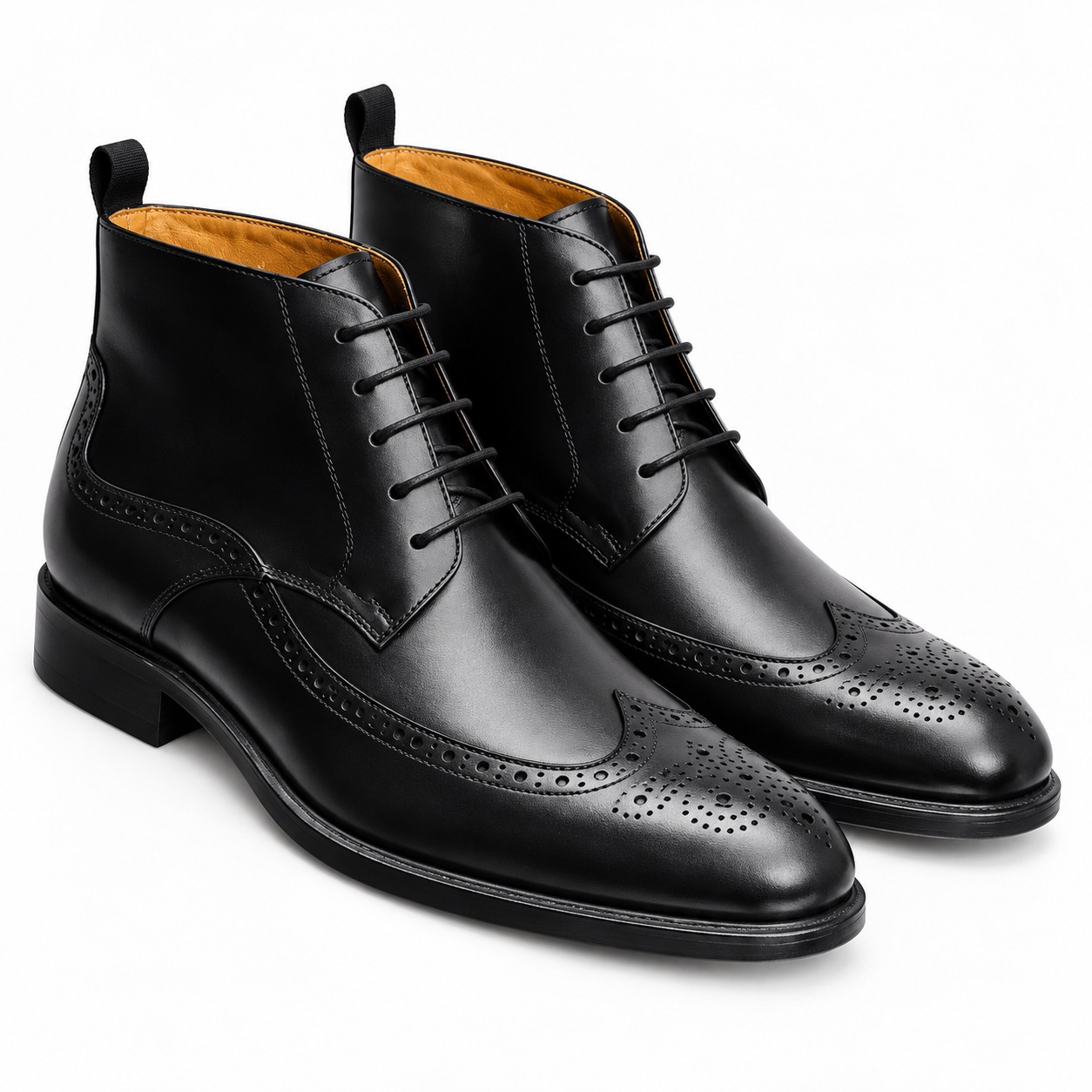 CLEARANCE SALE !!! Pure genuine Men cow leather boots groom shoes genuine leather official or casual can be worn with suits or casually for any occasion Brogue Shoes lace up Wingtip Shoes