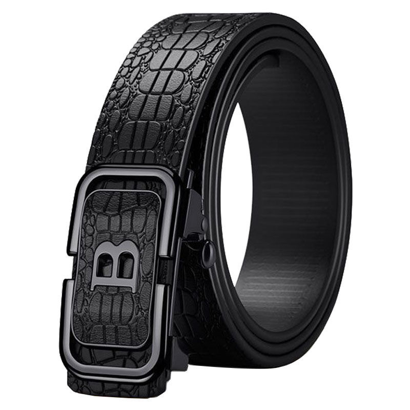 Men Leather Belt Automatic Buckle Official Formal Belt for Men Crocodile Pattern Designer Style Smart Office Belt Mkanda wa Ngozi