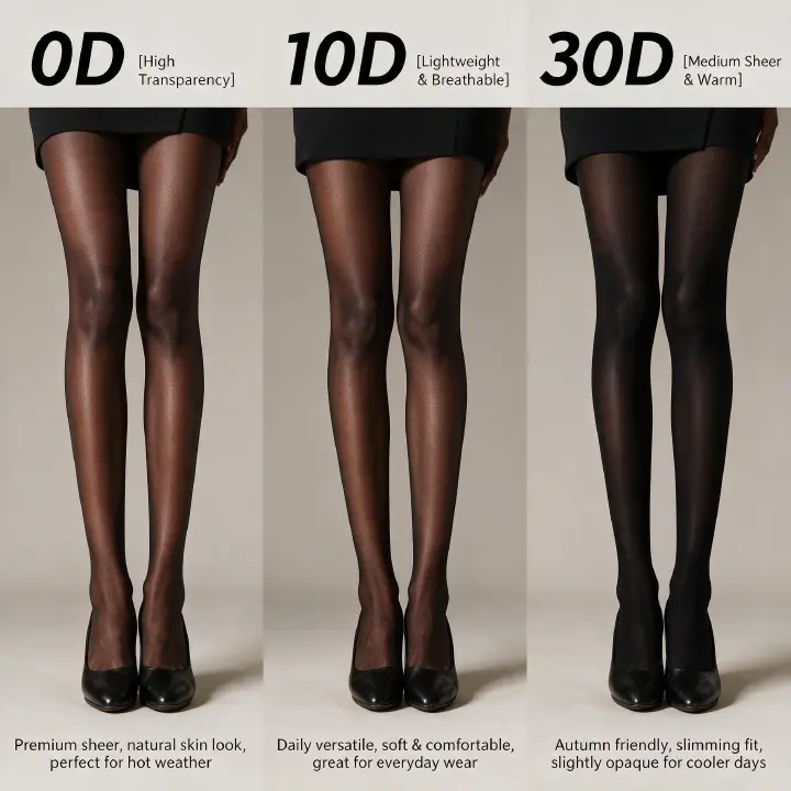 3 pcs Black Stockings for Women Sheer Tights Pantyhose Ultra Thin High Stretch Anti-Snag Soft Breathable Office Church Work Wear All Season One Size