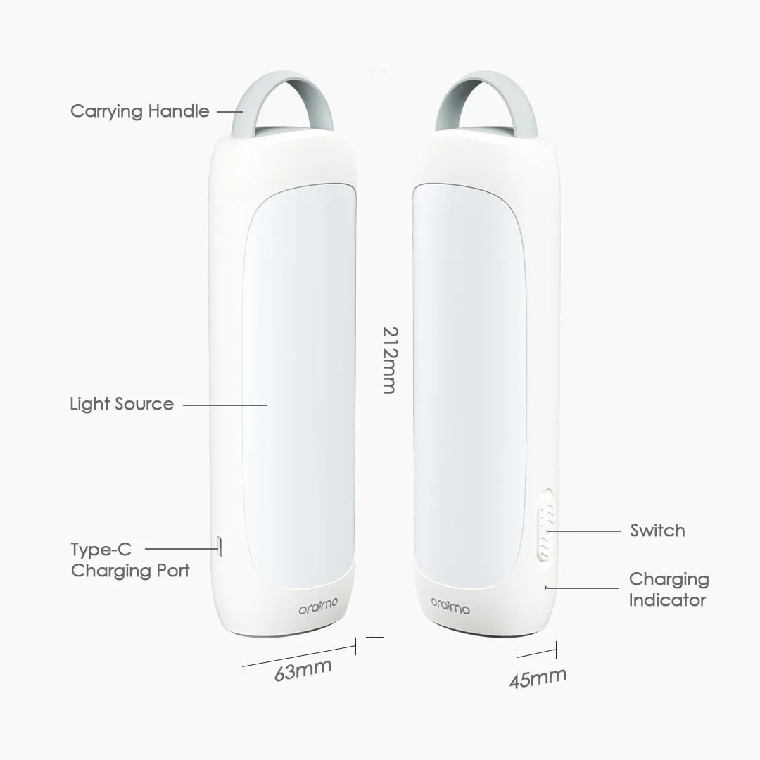 oraimo LumiGo 300 Lumens Emergency Light 2PCs Set