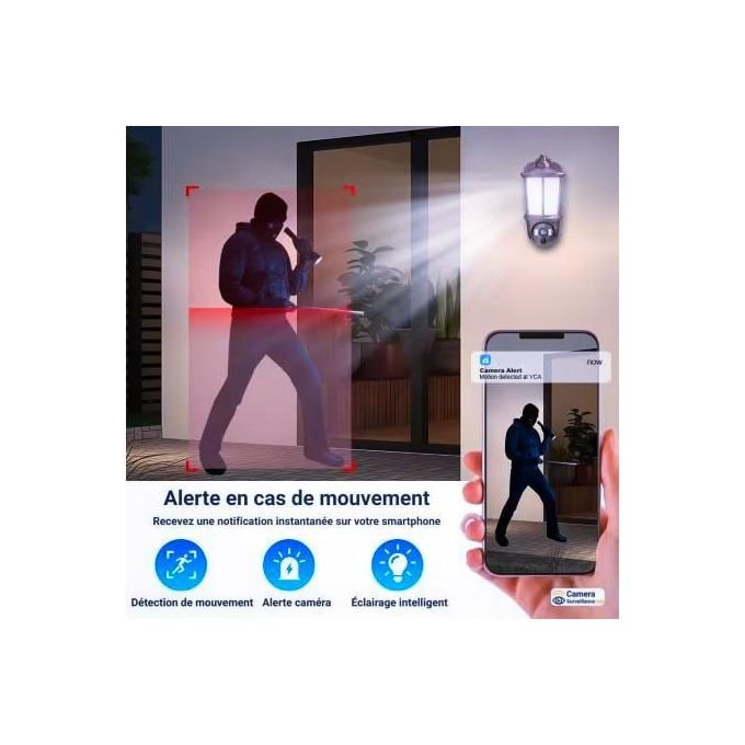 Smart Security Camera with AI Detection, 4MP, IP66 Waterproof, Color Night Vision, 360° Pan/Tilt Motion Detection