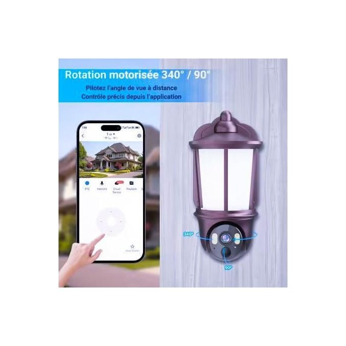 Smart Security Camera with AI Detection, 4MP, IP66 Waterproof, Color Night Vision, 360° Pan/Tilt Motion Detection
