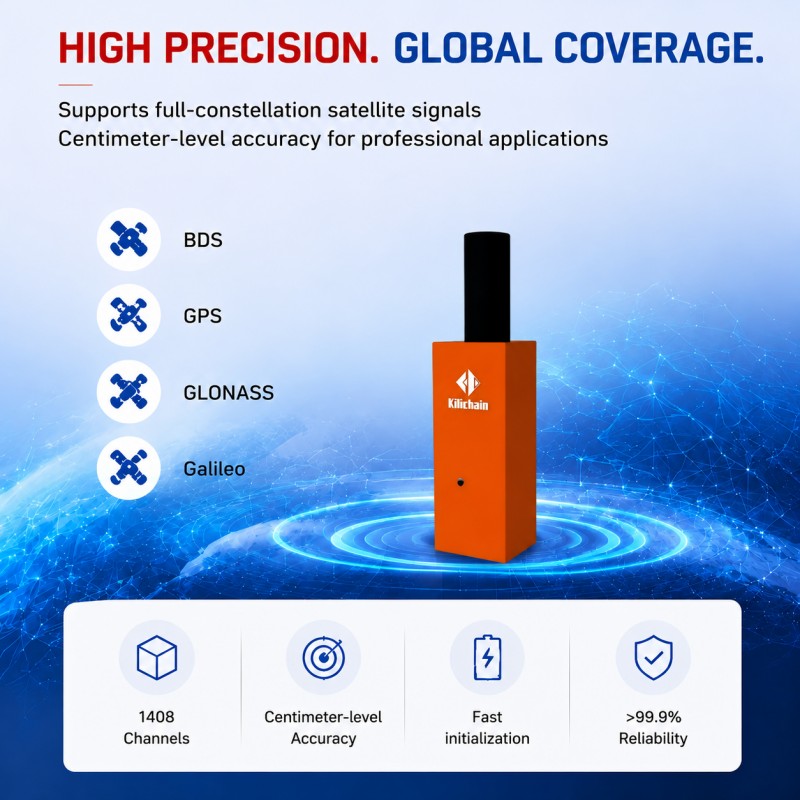 Handheld GNSS receiver for RTK centimeter milimeter measurement land surveying engineering surveying Focux 3 GNSS RTK Receiver unit, rover receiver unit. CORS rover receiver unit.