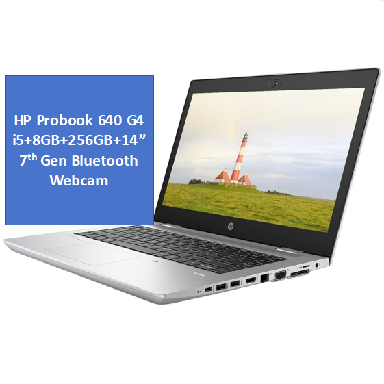 EX-UK Refurbished HP Probook 640 G4 i5+8GB+256GB+14" 7th Gen Laptop Windows 11 Student Professional Laptop 6 Months Warranty 256GB SSD Storage 8GB RAM