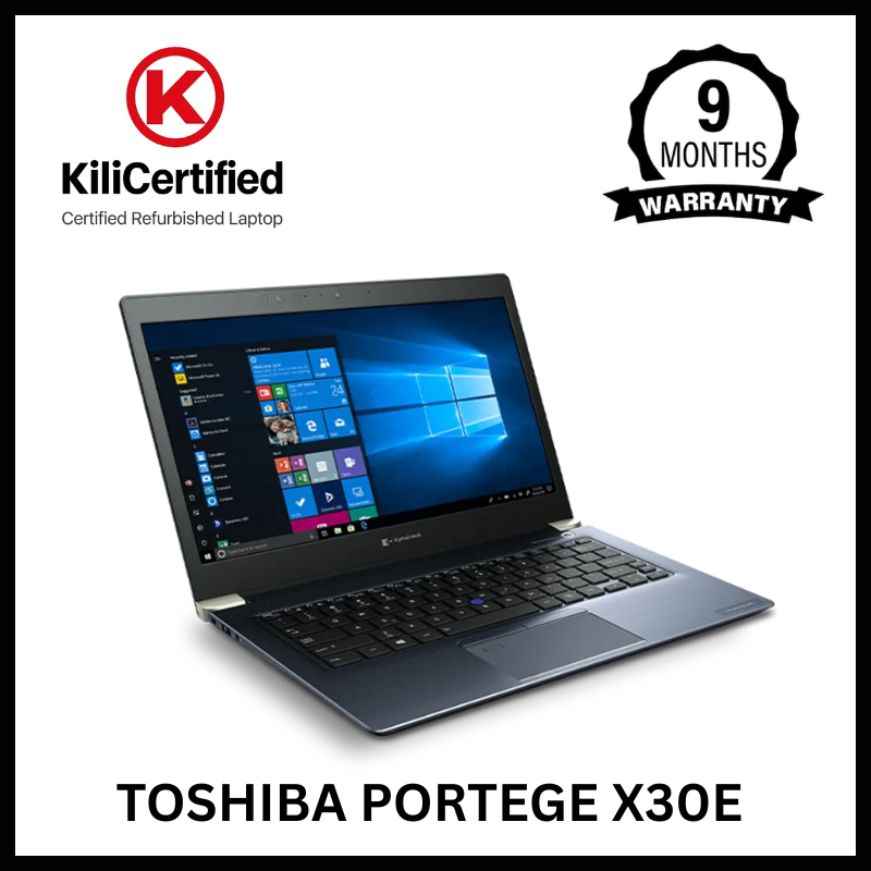 KILICERTIFIED Grade A: Toshiba Portege X30E Intel Core i7 8th Gen 16GB RAM, 256GB SSD | 13.3" Full HD, Windows 11 Pro | 44000 mWh Battery health |6+ Hours Youtube | Refurbished with 9 Months Warranty