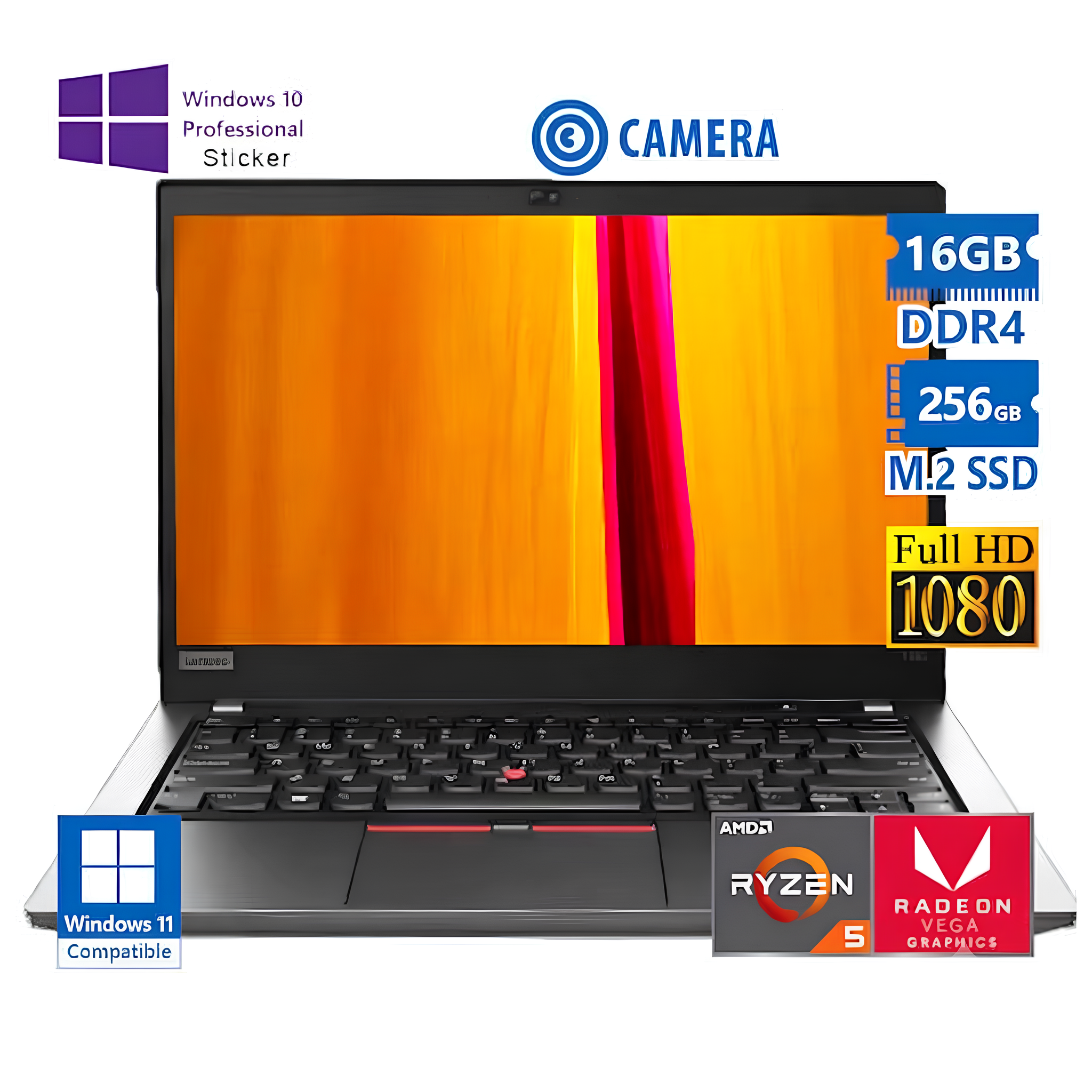 KILICERTIFIED Grade A: Lenovo Thinkpad T495s AMD Ryzen 5 Pro 16GB 256GB SSD | 14" FHD Display | Windows 10 Pro | 50350 mWh Battery Health | 4+ Hours Youtube | Refurbished Work Laptop |9 Month Warranty