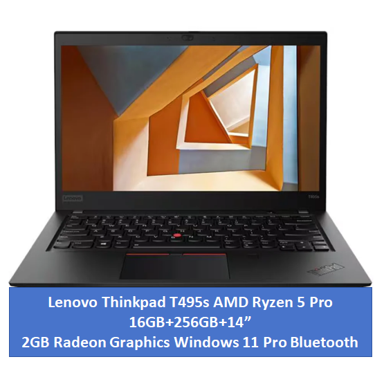 KILICERTIFIED Grade A: Lenovo Thinkpad T495s AMD Ryzen 5 Pro 16GB 256GB SSD TOUCHSCREEN | 14" FHD Display | 50350 mWh Battery Health | 4+ Hours Youtube | Refurbished Work Laptop | 9 Month Warranty