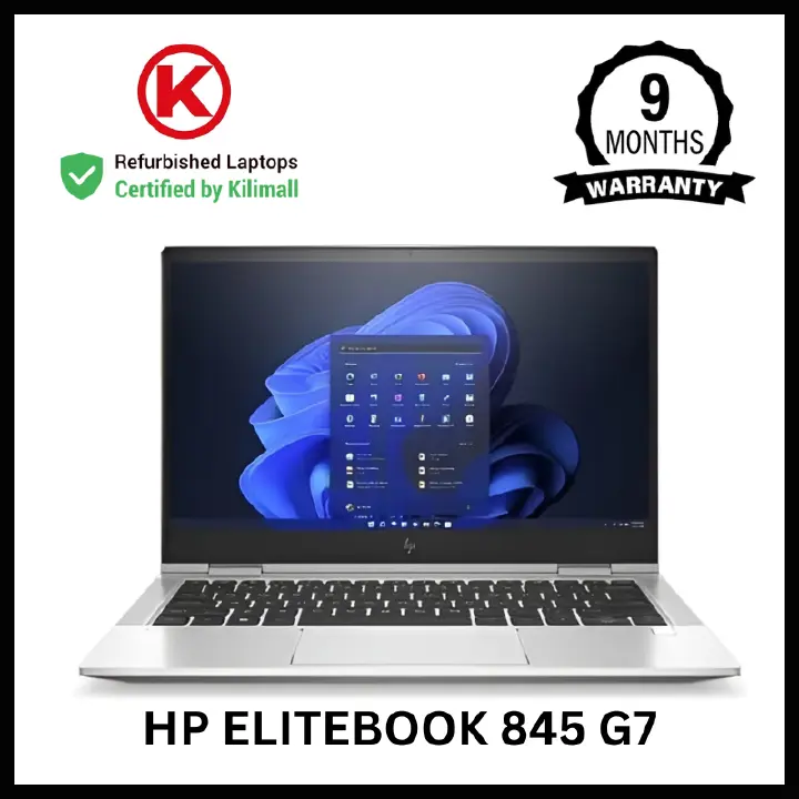 CERTIFIED BY KILIMALL | HP EliteBook 845 G7 | AMD Ryzen 5 Pro 4650U , 16GB RAM, 512GB SSD | 14" Full HD Windows 10 Pro | 46000 mWh Battery | Refurbished Work Laptop | 9 Months Warranty | KiliCertified