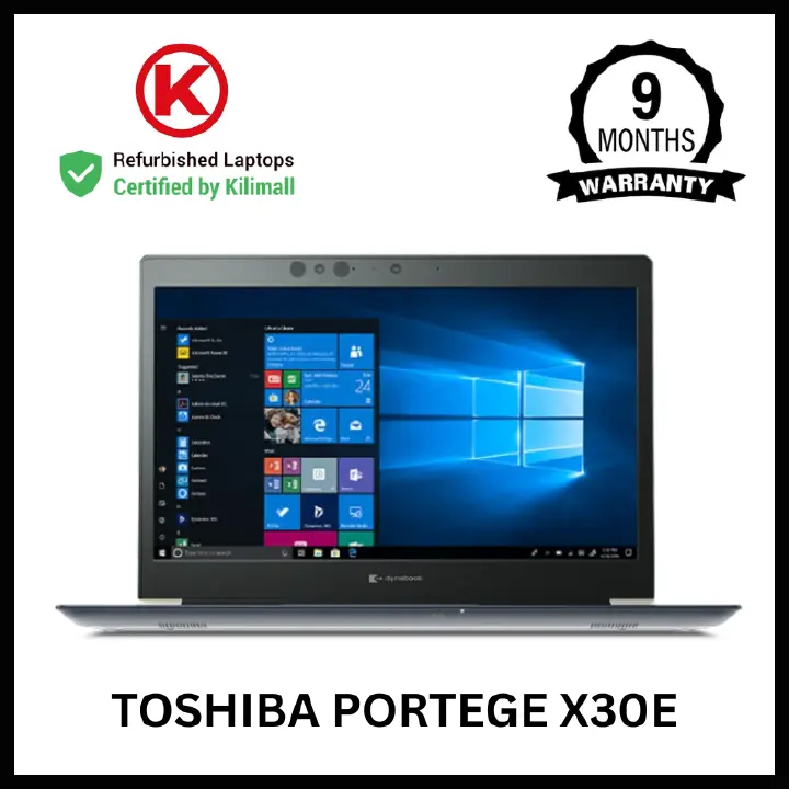 CERTIFIED BY KILIMALL | Toshiba Portege X30E Intel Core i7 8th Gen 16GB RAM, 256 | 13.3" Full HD | Windows 11 |  44000 mWh Battery health | Refurbished Work Laptop | 9 Months Warranty | KiliCertified