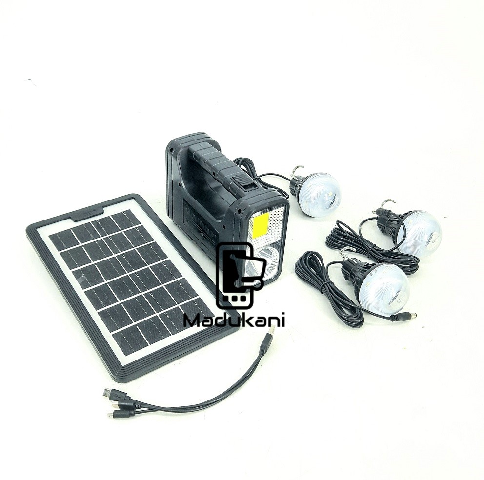 3 BULBS, Phone Charger and Torch Emergency Solar Home Lighting System