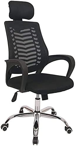 Ergonomic Office Chair with Headrest , Adjustable Swivel ,Desk Chair with Wheels ( Black )