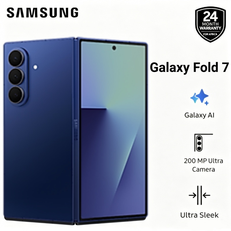 New Arrival Samsung Galaxy Fold 7 5G 512GB+12GB 8'' QXGA+ 6.5'' FHD+ 120Hz Dynamic AMOLED 2X Display 200MP Triple Camera 4400mAh Type-C Charge Android 16 AI Smart Phone