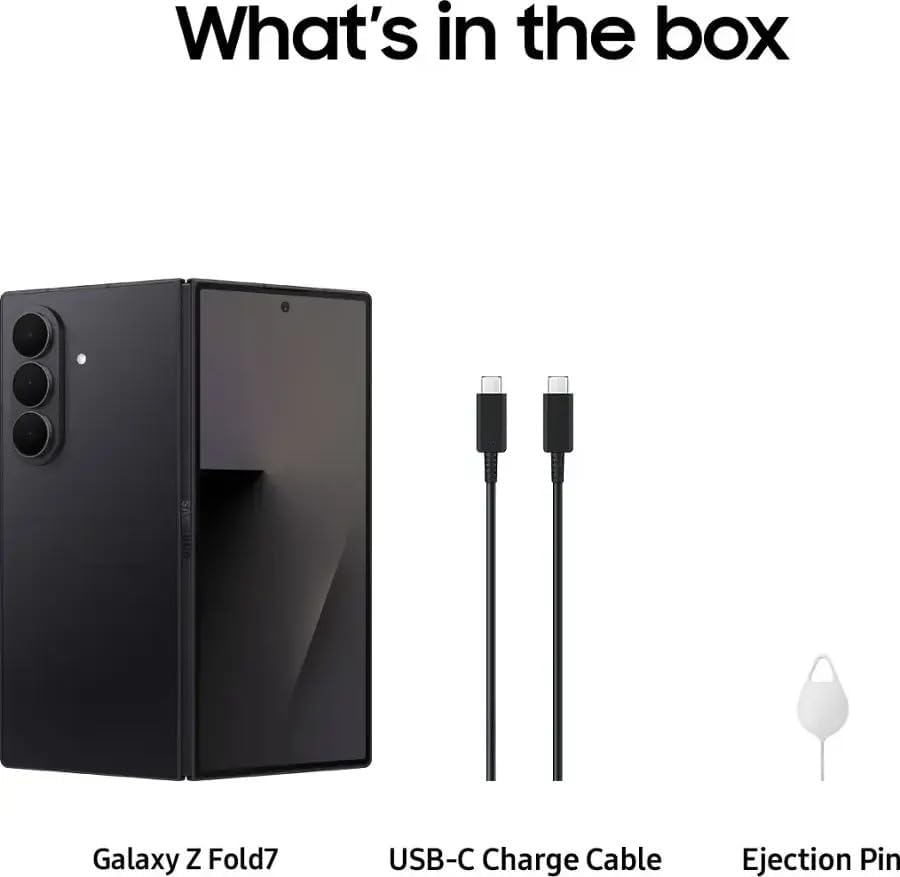 New Arrival Samsung Galaxy Fold 7 5G 512GB+12GB 8'' QXGA+ 6.5'' FHD+ 120Hz Dynamic AMOLED 2X Display 200MP Triple Camera 4400mAh Type-C Charge Android 16 AI Smart Phone