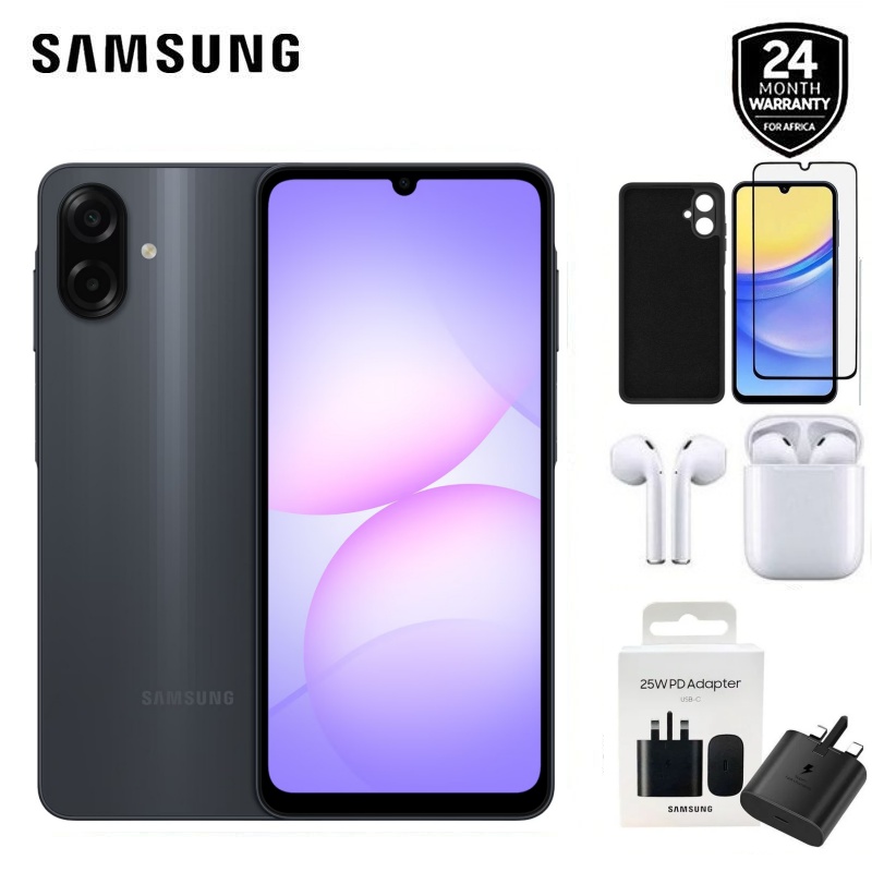 [Free Gifts] Samsung Galaxy A07 128GB+4GB MTK Helio G99 6.7" 90Hz 50MP AI Camera IP54 Waterproof 5000mAh 25W Android 15 Type-C Smart Phones 6X OS Upgrades Samsung A07 phone