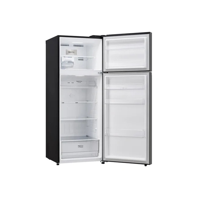 LG 461L Double Door Fridge GL-B452PPFQ Top Mount Refrigerator Black Smart Inverter Compressor Door Cooling+ Hygiene Fresh+ Metal Deco Controller No Frost Energy Saving Refrigerator 461 Litres