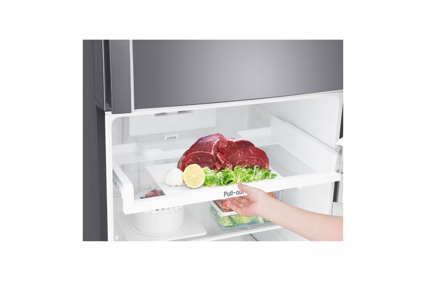 (LIMITED OFFER) LG GL-T652HLCM 438L Double Door Fridge Refrigerator With Water Dispenser Top Mount Freezer Smart Inverter Energy Saving LinearCooling Multi Air Flow Bright LED Light Big Veggie Box