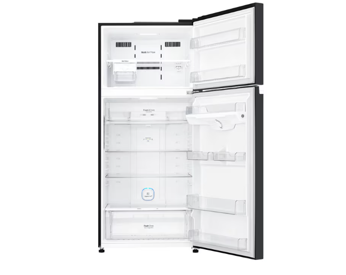 LG GN-C702SGGU 506L Top Mount Double Door Fridge Black Glass Refrigerator Inverter Linear Compressor Door Cooling+ Hygiene Fresh+ Fresh 0 Zone Moving Ice Maker Energy Saving No Frost Refrigerator