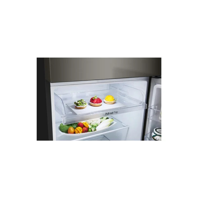 (LIMITED OFFER) LG GL-B492PXGB 395L Double Door Fridge Refrigerator Top Mount Freezer Smart Inverter Energy Saving LinearCooling DoorCooling+ Multi Air Flow Bright LED Light Big Veggie Box