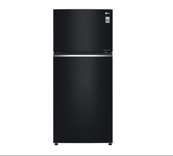 LG GN-C702SGGU 506L Top Mount Double Door Fridge Black Glass Refrigerator Inverter Linear Compressor Door Cooling+ Hygiene Fresh+ Fresh 0 Zone Moving Ice Maker Energy Saving No Frost Refrigerator
