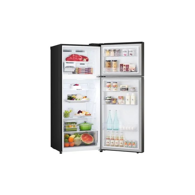(LIMITED OFFER) LG GL-B492PXGB 395L Double Door Fridge Refrigerator Top Mount Freezer Smart Inverter Energy Saving LinearCooling DoorCooling+ Multi Air Flow Bright LED Light Big Veggie Box