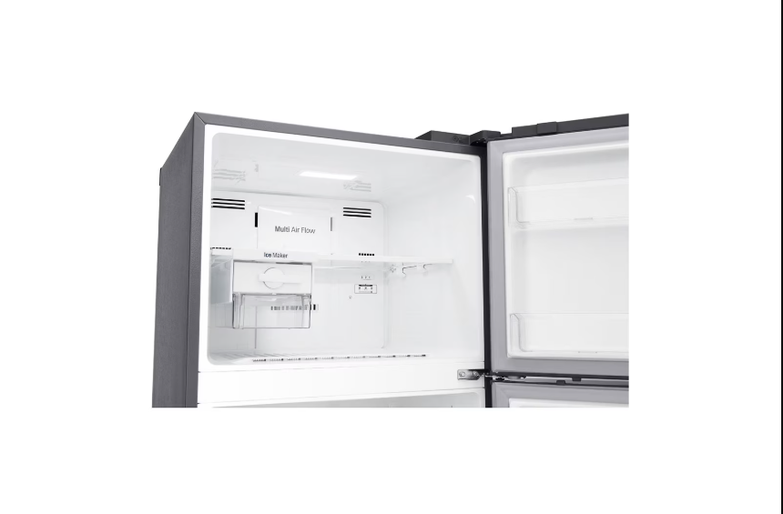 (LIMITED OFFER) LG GL-T652HLCM 438L Double Door Fridge Refrigerator With Water Dispenser Top Mount Freezer Smart Inverter Energy Saving LinearCooling Multi Air Flow Bright LED Light Big Veggie Box