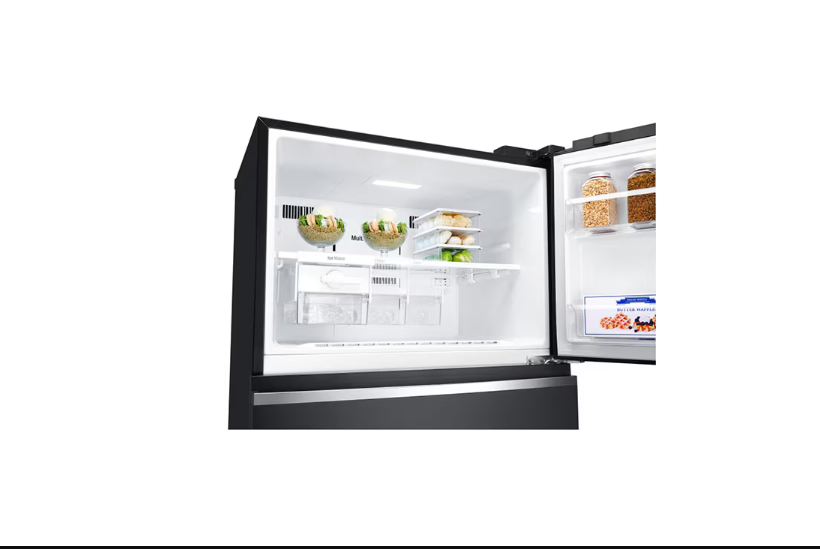 LG GN-C702SGGU 506L Top Mount Double Door Fridge Black Glass Refrigerator Inverter Linear Compressor Door Cooling+ Hygiene Fresh+ Fresh 0 Zone Moving Ice Maker Energy Saving No Frost Refrigerator
