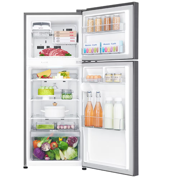 (LIMITED OFFER) LG GL-C252SLBB 234L Double Door Fridge Refrigerator Top Mount Freezer Smart Inverter Energy Saving Multi Air Flow Moving Ice Tray Bright LED Lighting Moist Balance Crisper
