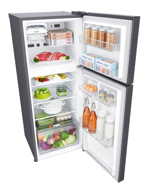 (LIMITED OFFER) LG GL-C252SLBB 234L Double Door Fridge Refrigerator Top Mount Freezer Smart Inverter Energy Saving Multi Air Flow Moving Ice Tray Bright LED Lighting Moist Balance Crisper