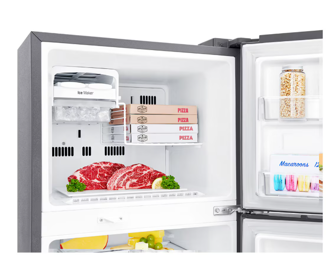 (LIMITED OFFER) LG GL-C252SLBB 234L Double Door Fridge Refrigerator Top Mount Freezer Smart Inverter Energy Saving Multi Air Flow Moving Ice Tray Bright LED Lighting Moist Balance Crisper