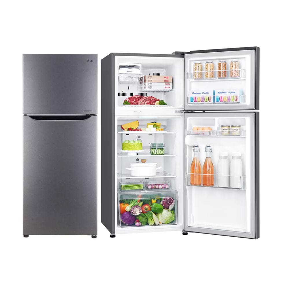 (LIMITED OFFER) LG GL-C252SLBB 234L Double Door Fridge Refrigerator Top Mount Freezer Smart Inverter Energy Saving Multi Air Flow Moving Ice Tray Bright LED Lighting Moist Balance Crisper