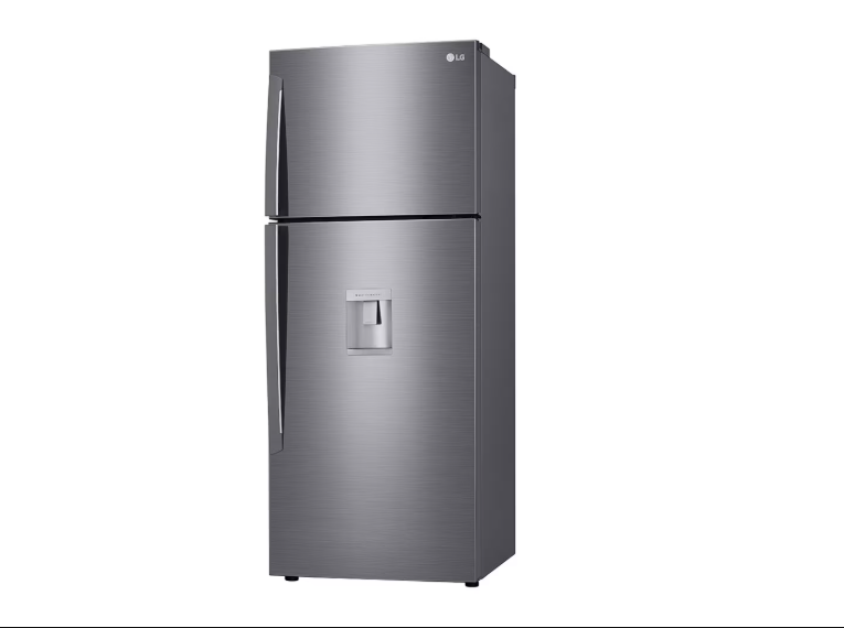 (LIMITED OFFER) LG GL-T652HLCM 438L Double Door Fridge Refrigerator With Water Dispenser Top Mount Freezer Smart Inverter Energy Saving LinearCooling Multi Air Flow Bright LED Light Big Veggie Box