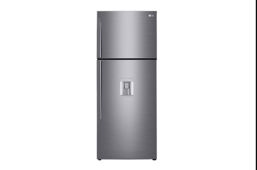 (LIMITED OFFER) LG GL-T652HLCM 438L Double Door Fridge Refrigerator With Water Dispenser Top Mount Freezer Smart Inverter Energy Saving LinearCooling Multi Air Flow Bright LED Light Big Veggie Box