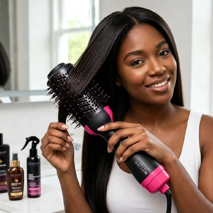 Multifunctional Three-In-One Hot Air Combing And Blowing Hair Dryer Straightening Comb