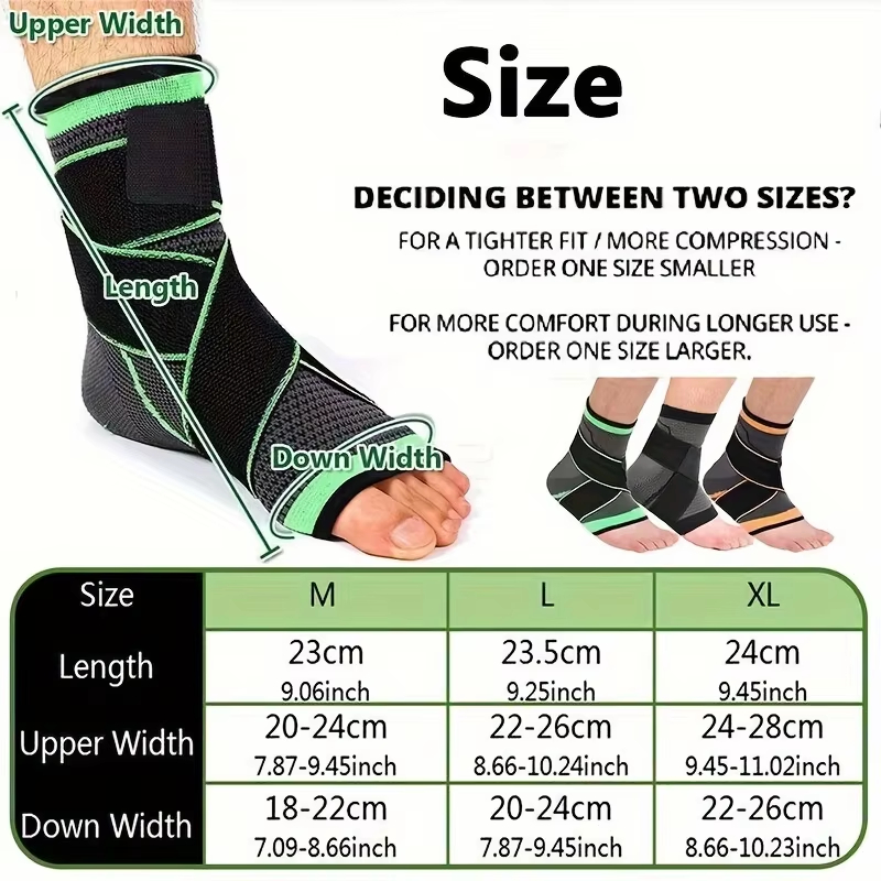 1Pc Ankle Support Brace With adjustable straps, Best Ankle Compression Support Brace for Foot and Heel
