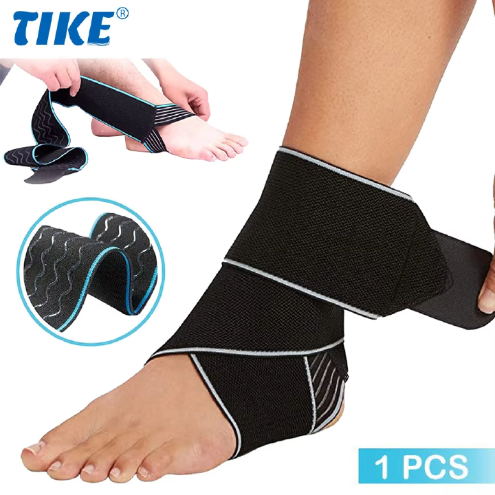 1 PCS Elastic Silicone Ankle Support Brace Strap Basketball Football Professional Ankle Brace Wraps, Adjustable Ankle Stabilizer