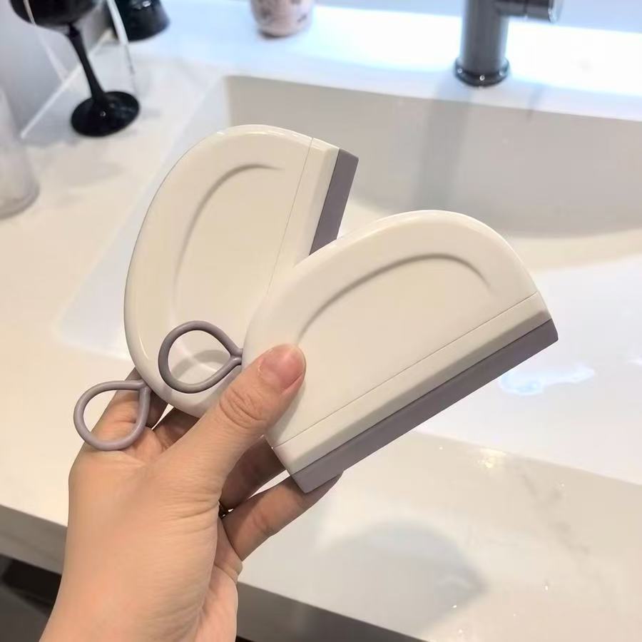 Mini Countertop Wiper Small Wiper Bathroom Glass Mirror Silicone Cleaning Tool Bathroom Sink Wiper