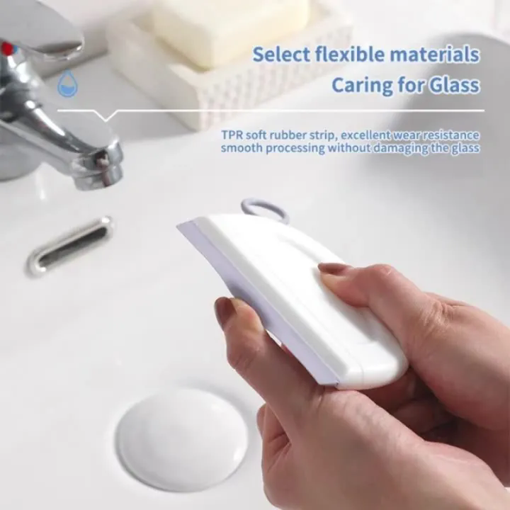 Mini Countertop Wiper Small Wiper Bathroom Glass Mirror Silicone Cleaning Tool Bathroom Sink Wiper