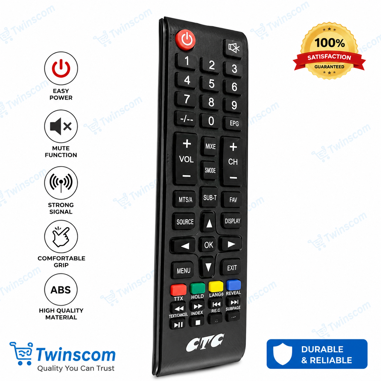 Universal Replacement CTC TV Remote Control – Compatible Smart TV Remote, Easy-to-Use Controller for CTC Televisions, Reliable Buttons & Long-Range Operation