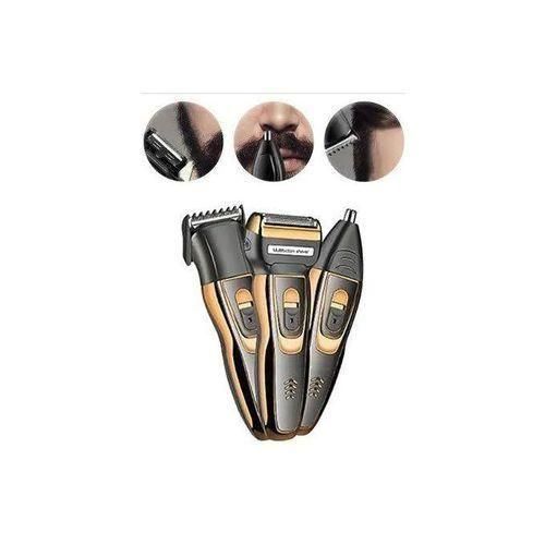 Geemy 3-in-1 Rechargeable professional electric cordless Hair Clipper, Beard Trimmer & Nose Hair Shaver Machine for kinyozi or home use