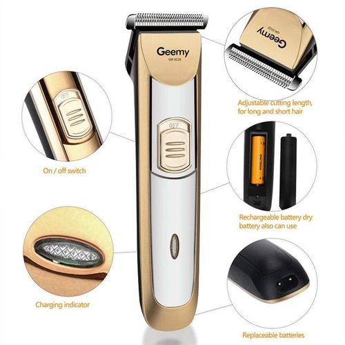 Geemy Professional Rechargeable Hair Clipper & Beard Trimmer – Cordless Electric Shaving Machine for Hair, Beard & Grooming
